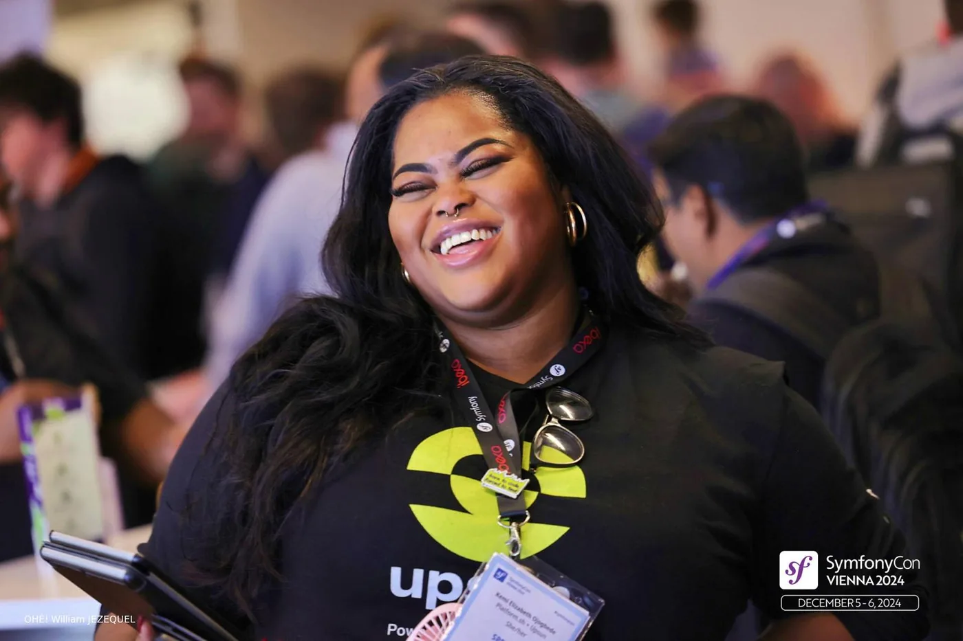 Kemi mid-talk at SymfonyCon Vienna