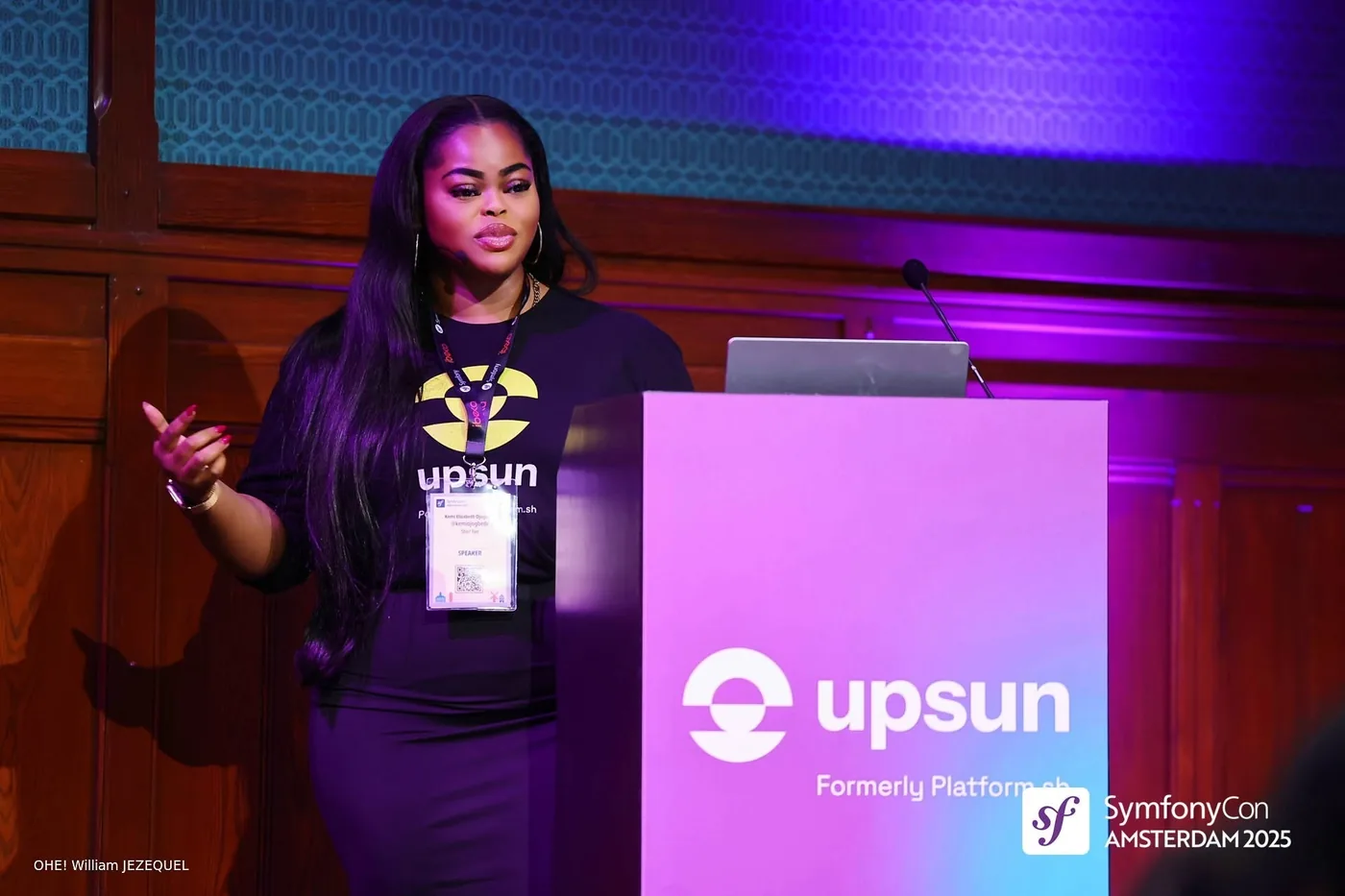 Kemi on stage at SymfonyCon Amsterdam 2025